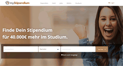 Desktop Screenshot of mystipendium.de